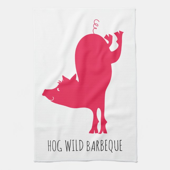 Hog Wild Barbeque Kitchen Towel (Vertical)