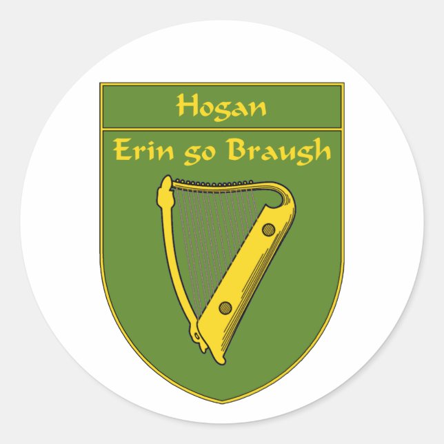 Hogan 1798 Flag Shield Classic Round Sticker (Front)