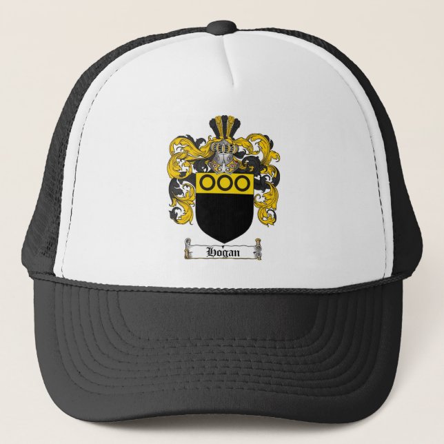 HOGAN FAMILY CREST -  HOGAN COAT OF ARMS TRUCKER HAT (Front)