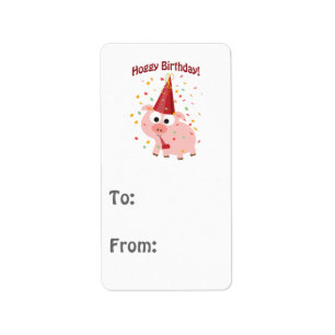 Hoggy Birthday! Label