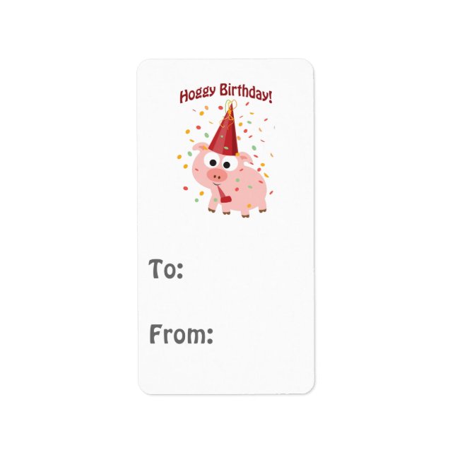 Hoggy Birthday! Label (Front)