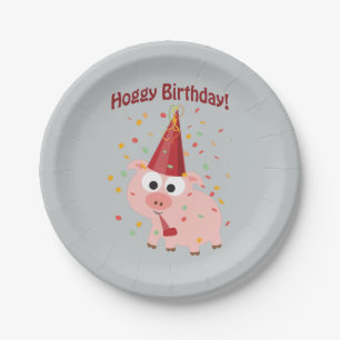 Hoggy Birthday! Paper Plate