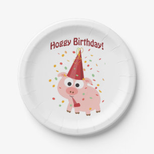 Hoggy Birthday! Paper Plate