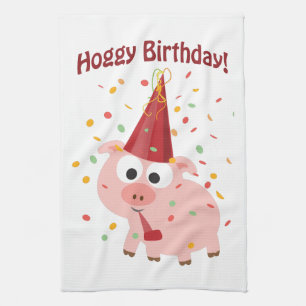 Hoggy Birthday! Tea Towel