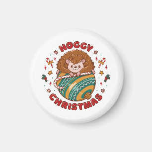 Hoggy Christmas Hedgehog  Magnet