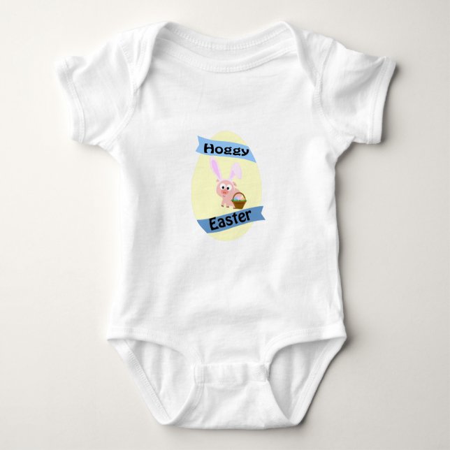 Hoggy Easter! Baby Bodysuit (Front)