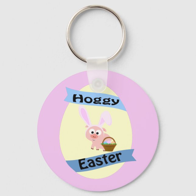 Hoggy Easter! Key Ring (Front)
