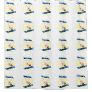Hoggy Easter Pig Shower Curtain