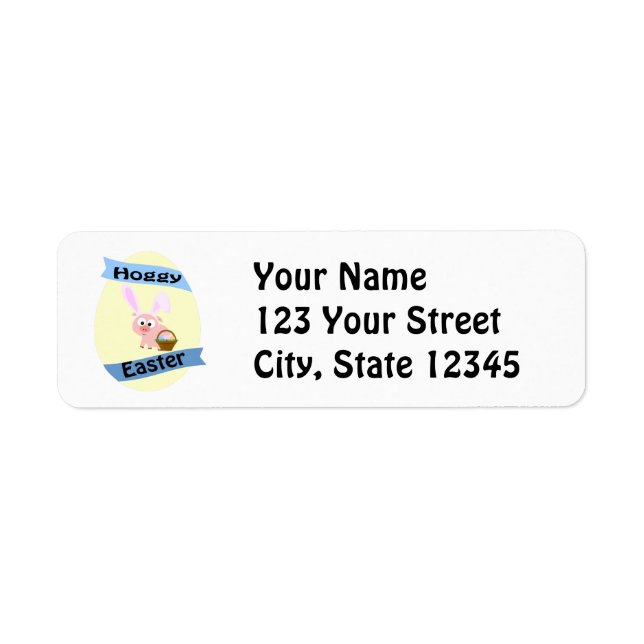 Hoggy Easter! Return Address Label (Front)