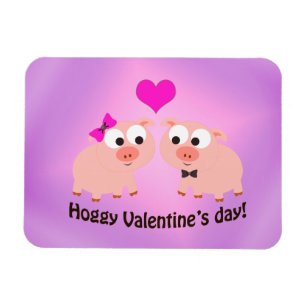 Hoggy Valentine's Day Pig Love Magnet