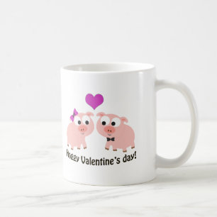 Hoggy Valentines Day Pigs Coffee Mug