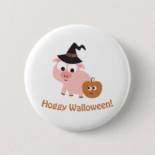 Hoggy Walloween! 6 Cm Round Badge