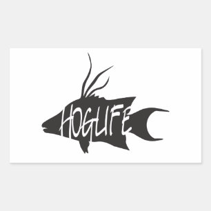 HogLife (Hogfish) Vinyl Decal Rectangular Sticker