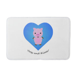 Hogs and Kisses Pig Bath Mat