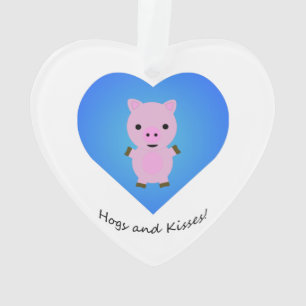 Hogs and Kisses Pig Ornament