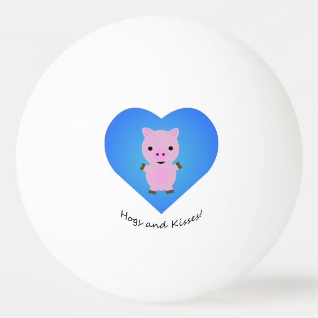 Hogs and Kisses Pig Ping Pong Ball (Front)