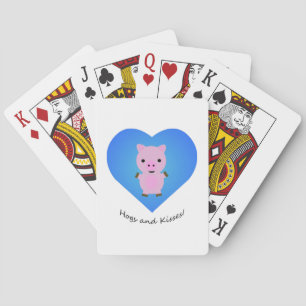 Hogs and Kisses Pig Playing Cards