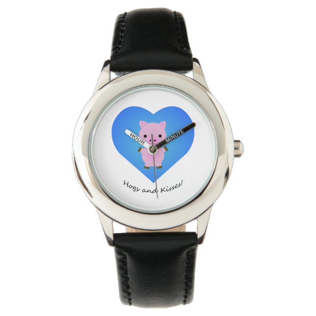 Hogs and Kisses Pig Watch (Front)