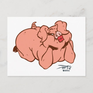 Hogs and Kisses Postcard