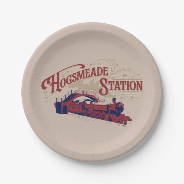 HOGSMEADE Station Vintage Graphic Paper Plate (Front)