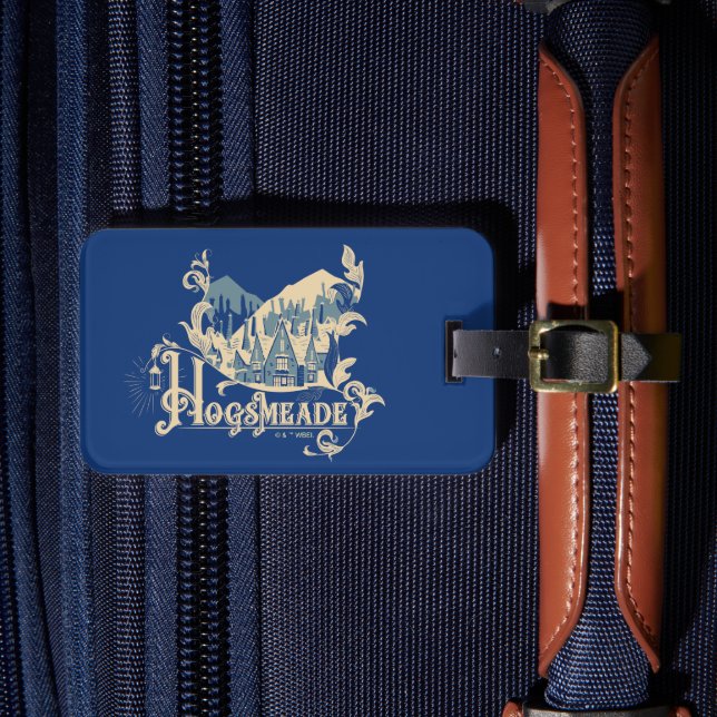 HOGSMEADE™ Vintage Village Graphic Luggage Tag (Front Insitu 4)