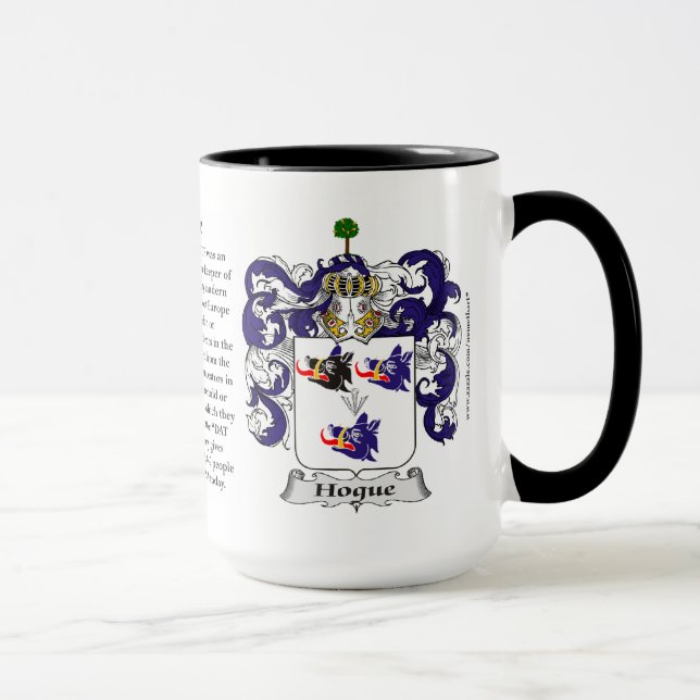 Hogue Family Coat of Arms Mug (Right)