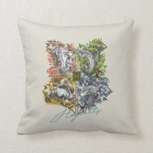 HOGWARTS™ Badge Floral Graphic Cushion
