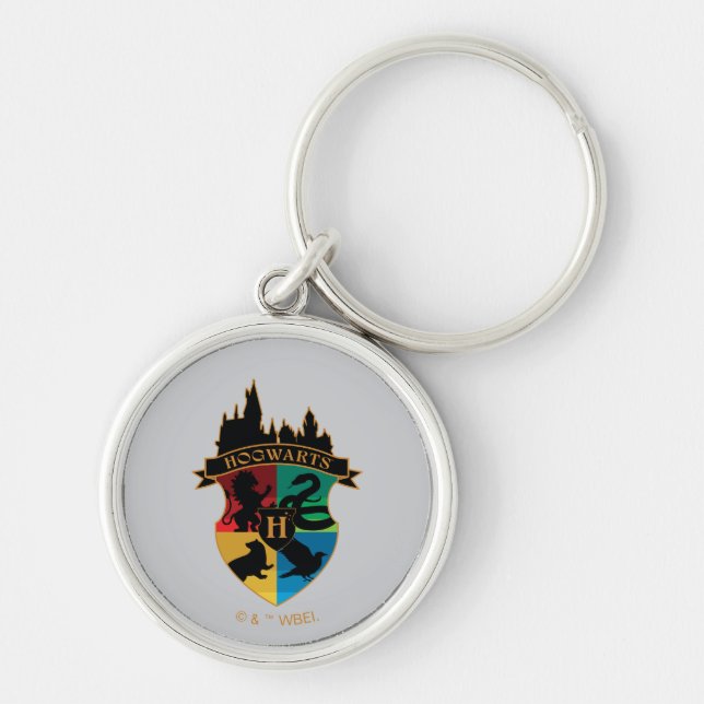 HOGWARTS™ Castle Crest House Pride Badge Key Ring (Front)