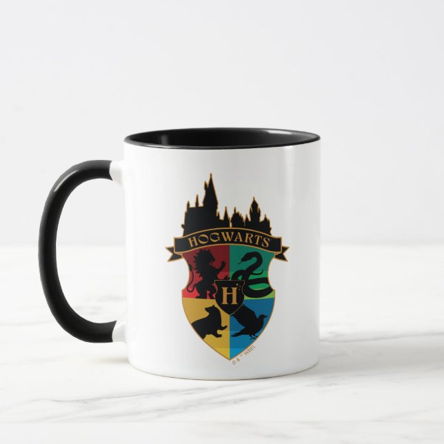 HOGWARTS™ Castle Crest House Pride Badge Mug (Left)