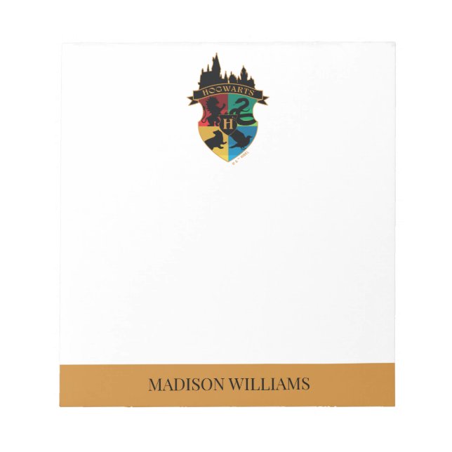 HOGWARTS™ Castle Crest House Pride Badge Notepad (Front)
