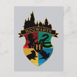 HOGWARTS™ Castle Crest House Pride Badge Postcard