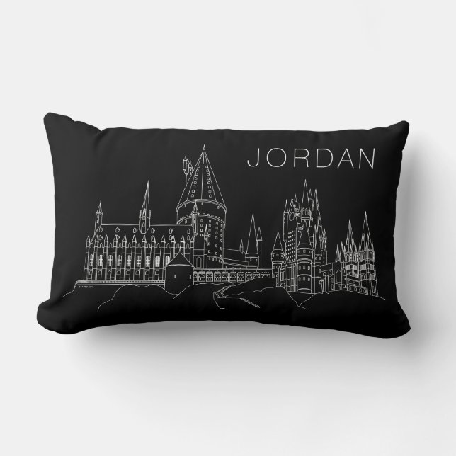 HOGWARTS™ CASTLE Outline  Lumbar Cushion (Front)
