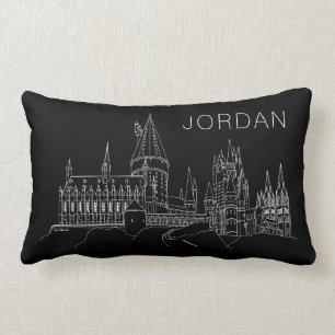 HOGWARTS™ CASTLE Outline  Lumbar Cushion