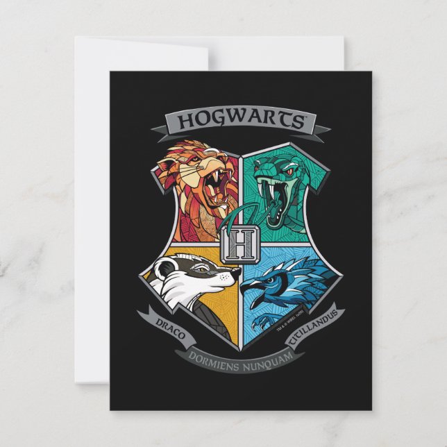 HOGWARTS™ Crosshatched Emblem Card (Front)