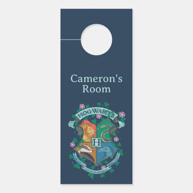 HOGWARTS™ Floral Crest Door Hanger (Front)