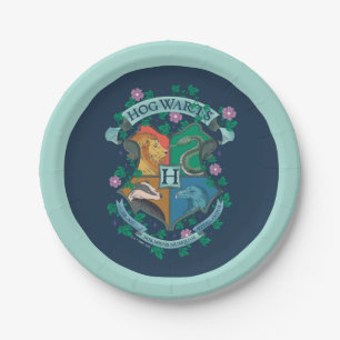 HOGWARTS™ Floral Crest Paper Plate