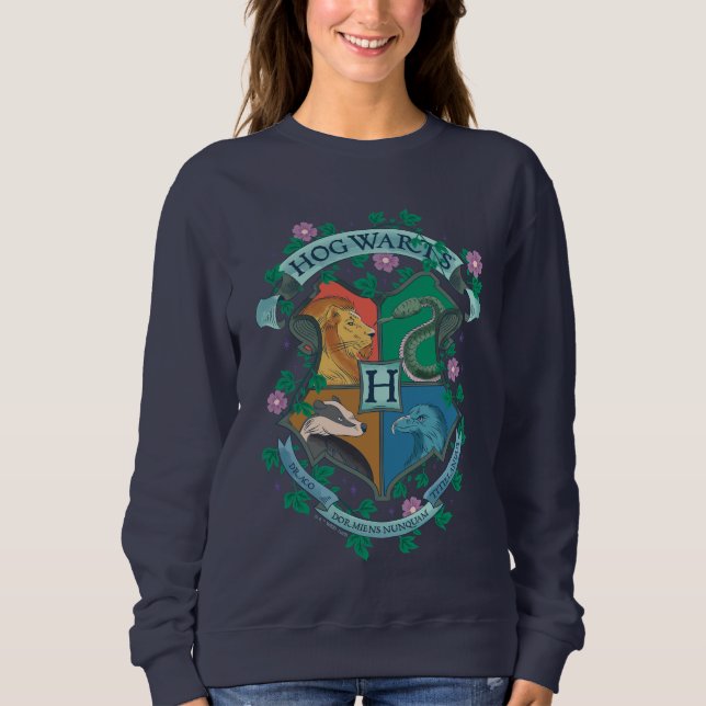 HOGWARTS™ Floral Crest Sweatshirt (Front)