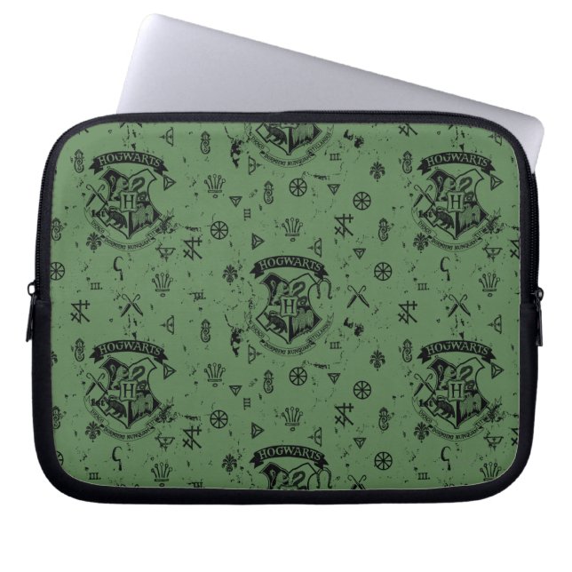 HOGWARTS™ Green Pattern Laptop Sleeve (Front)
