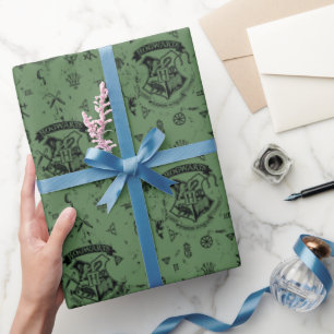 HOGWARTS™ Green Pattern Wrapping Paper
