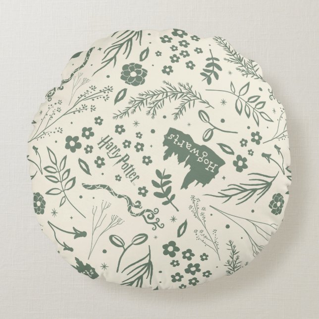 HOGWARTS™ Herbology Magic Pattern Round Cushion (Front)