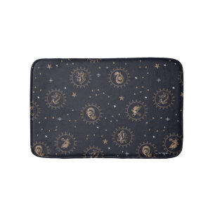 Hogwarts House Crests Constellation Pattern Bath Mat