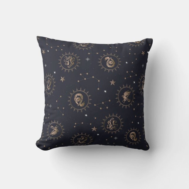 Hogwarts House Crests Constellation Pattern Cushion (Front)
