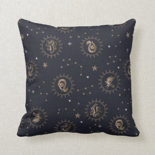 Hogwarts House Crests Constellation Pattern Cushion