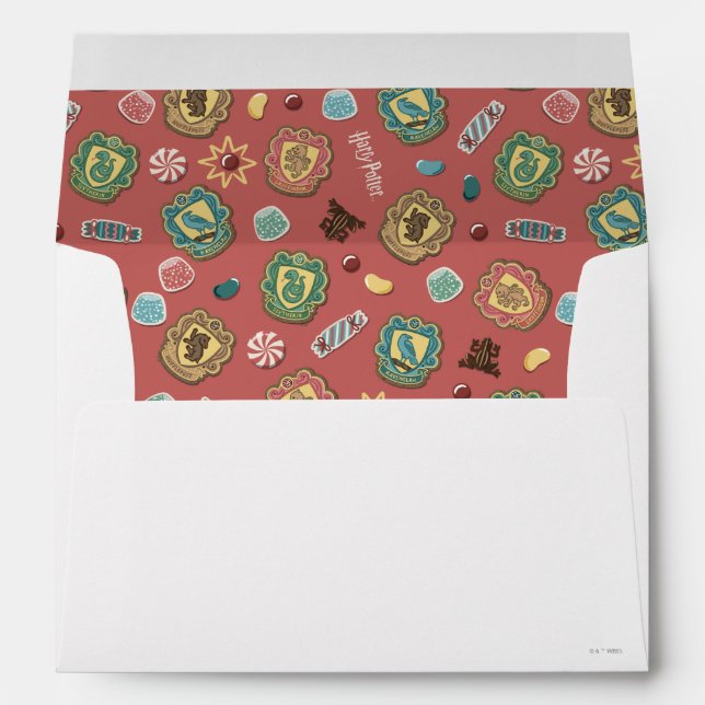 HOGWARTS™ Houses Holiday Cookie Pattern Envelope (Back (Bottom))