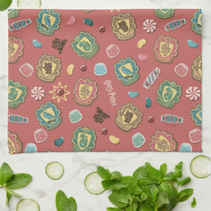 HOGWARTS™ Houses Holiday Cookie Pattern Tea Towel