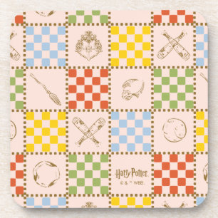 HOGWARTS™ QUIDDITCH™ Team Chequered Pattern Coaster