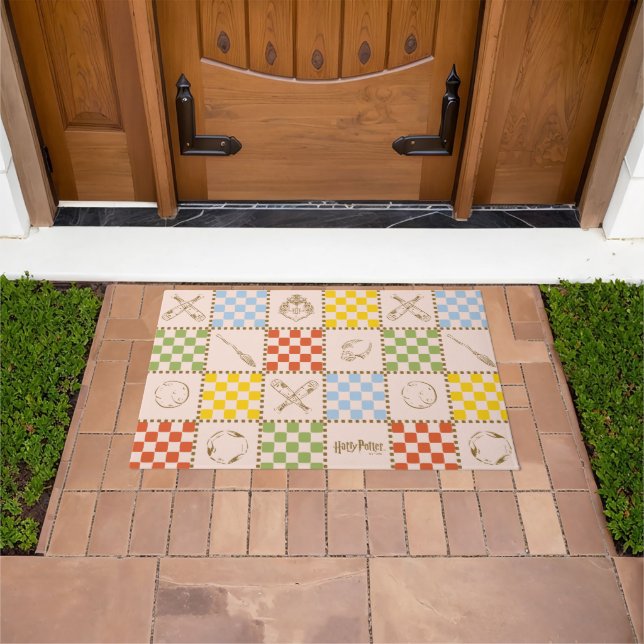 HOGWARTS™ QUIDDITCH™ Team Chequered Pattern Doormat (Outdoor)