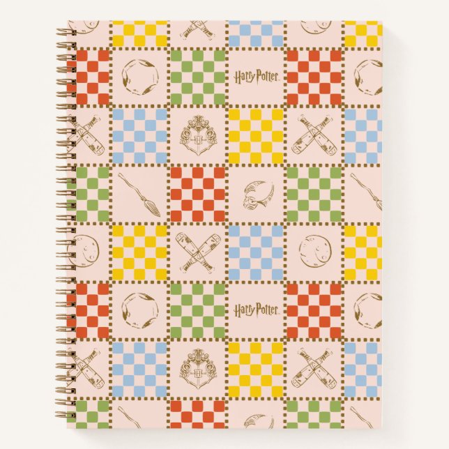 HOGWARTS™ QUIDDITCH™ Team Chequered Pattern Notebook (Front)