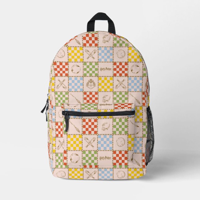 HOGWARTS™ QUIDDITCH™ Team Chequered Pattern Printed Backpack (Front)