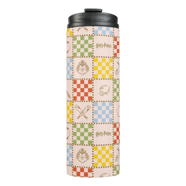 HOGWARTS™ QUIDDITCH™ Team Chequered Pattern Thermal Tumbler (Front)